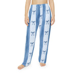 Blue Striped Bow Pattern Pajama Pants | Lounge Bottoms