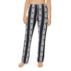 Kids Skull Striped Lounge Pants — Gothic Halloween Pajama Bottoms