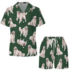 Women's Satin Cuban Collar Pajama Set(All-Over Printing)