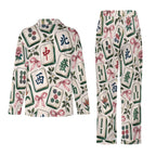 Mahjong tiles, Women's Cuban Collar Pajama Set