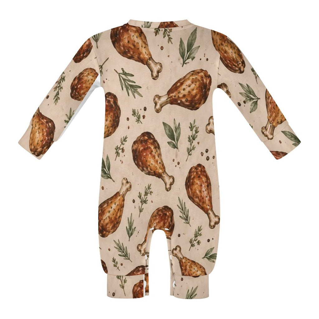 Cotton Long Sleeve Infant Bodysuit (All-Over Printing)