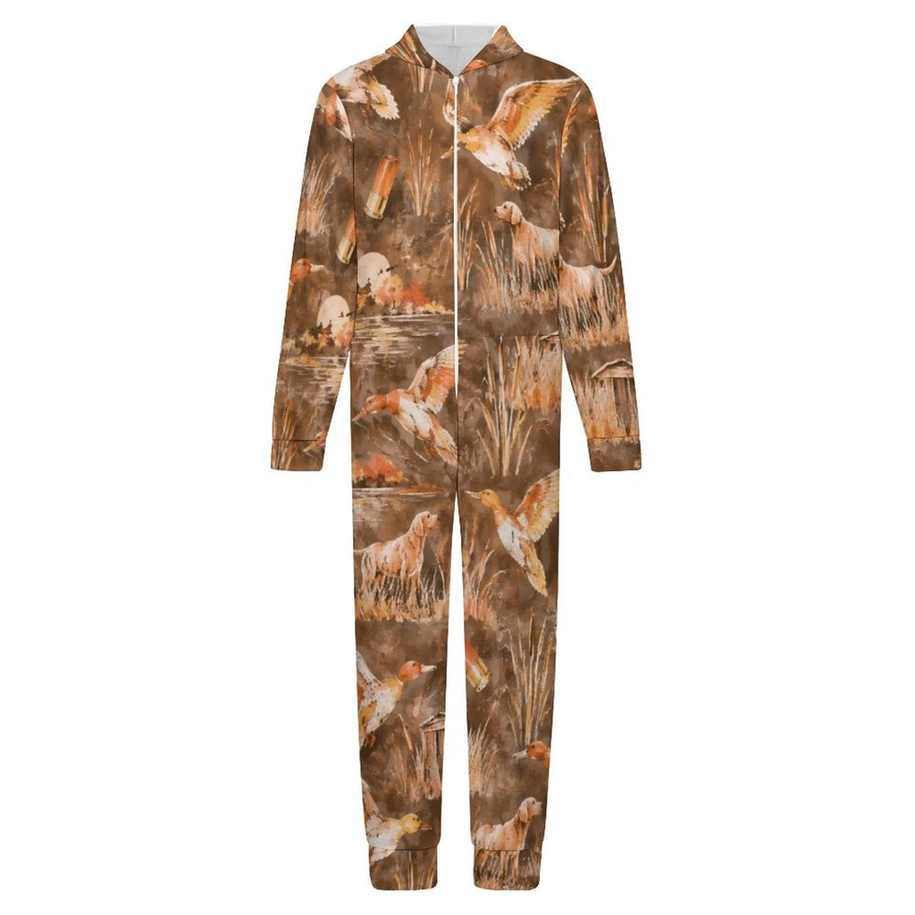 250gsm Flannel Footless Zip up Kid Jumpsuit Pajamas(All-Over Printing)