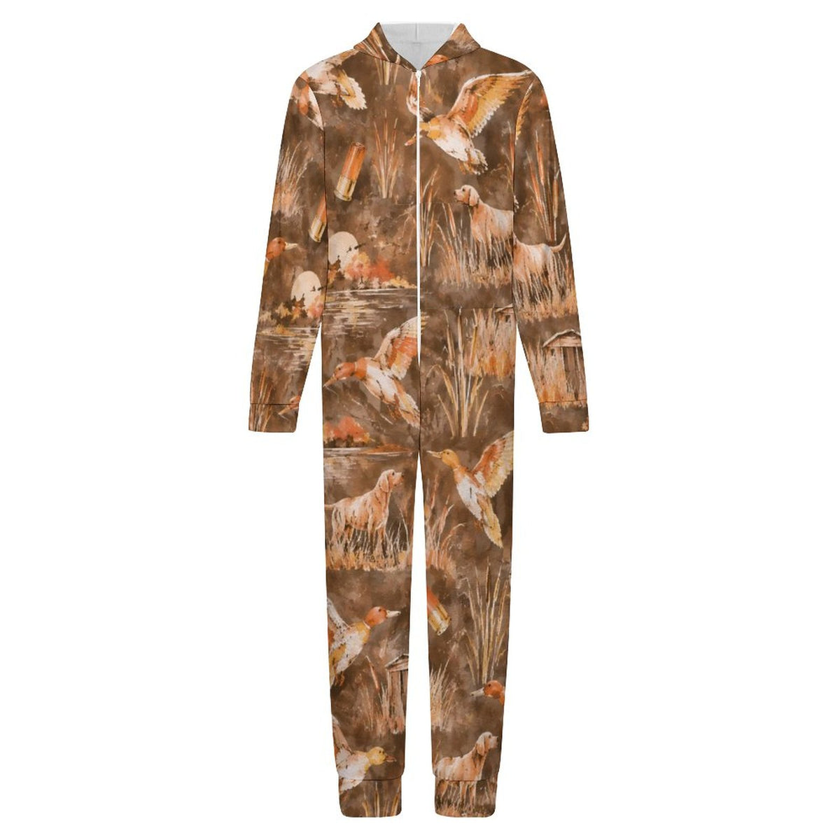 250gsm Flannel Footless Zip up Kid Jumpsuit Pajamas(All-Over Printing)