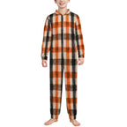 250gsm Flannel Footless Zip up Kid Jumpsuit Pajamas(All-Over Printing)