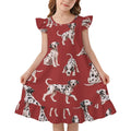 200gsm Girls Short Sleeve Ruffle Nightgown(All-Over Printing)