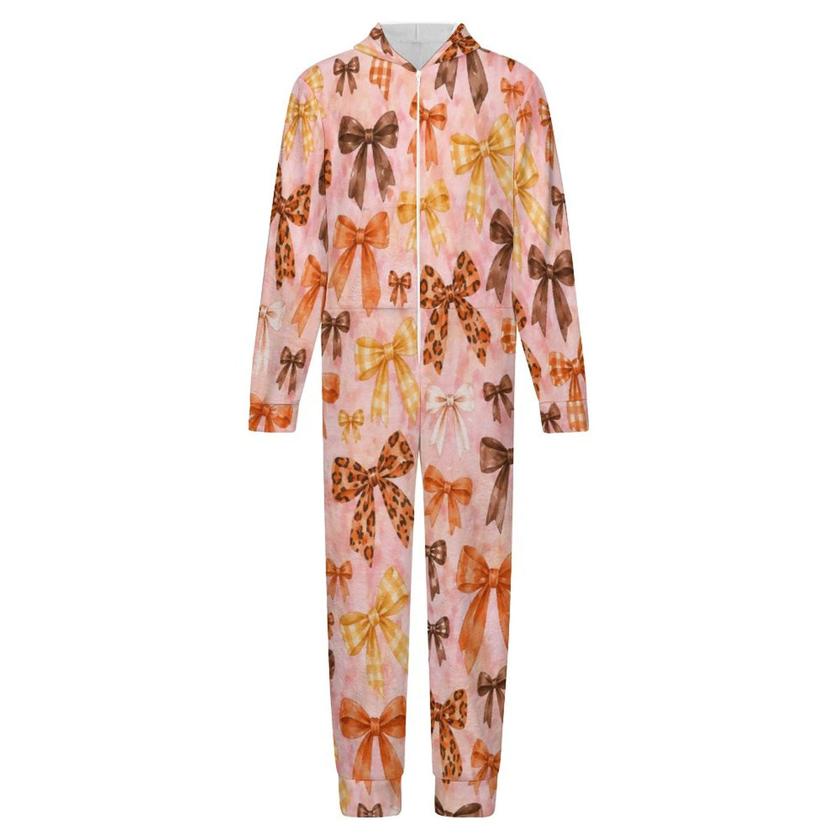 250gsm Flannel Footless Zip up Kid Jumpsuit Pajamas(All-Over Printing)