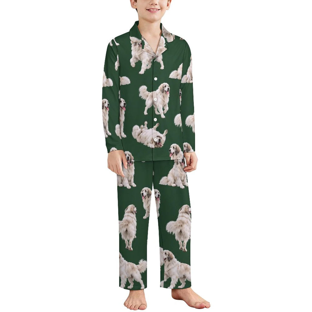 180gsm Long Sleeve Kid Pajama Set(All-Over Printing)