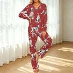 200gsm V-Neck Pajama Set(All-Over Printing)