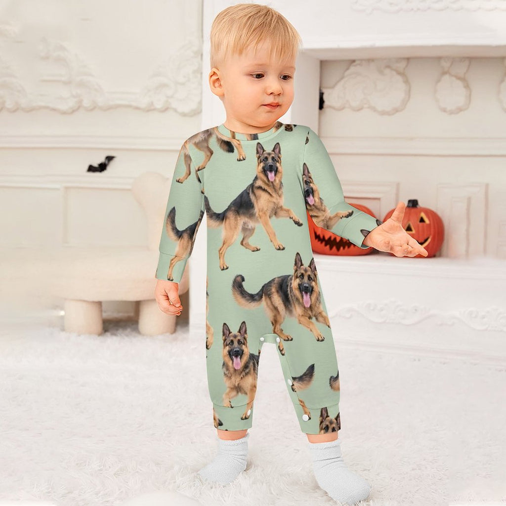 Dog Lover, Pet Owner, Cotton Long Sleeve Infant Bodysuit (All-Over Printing)