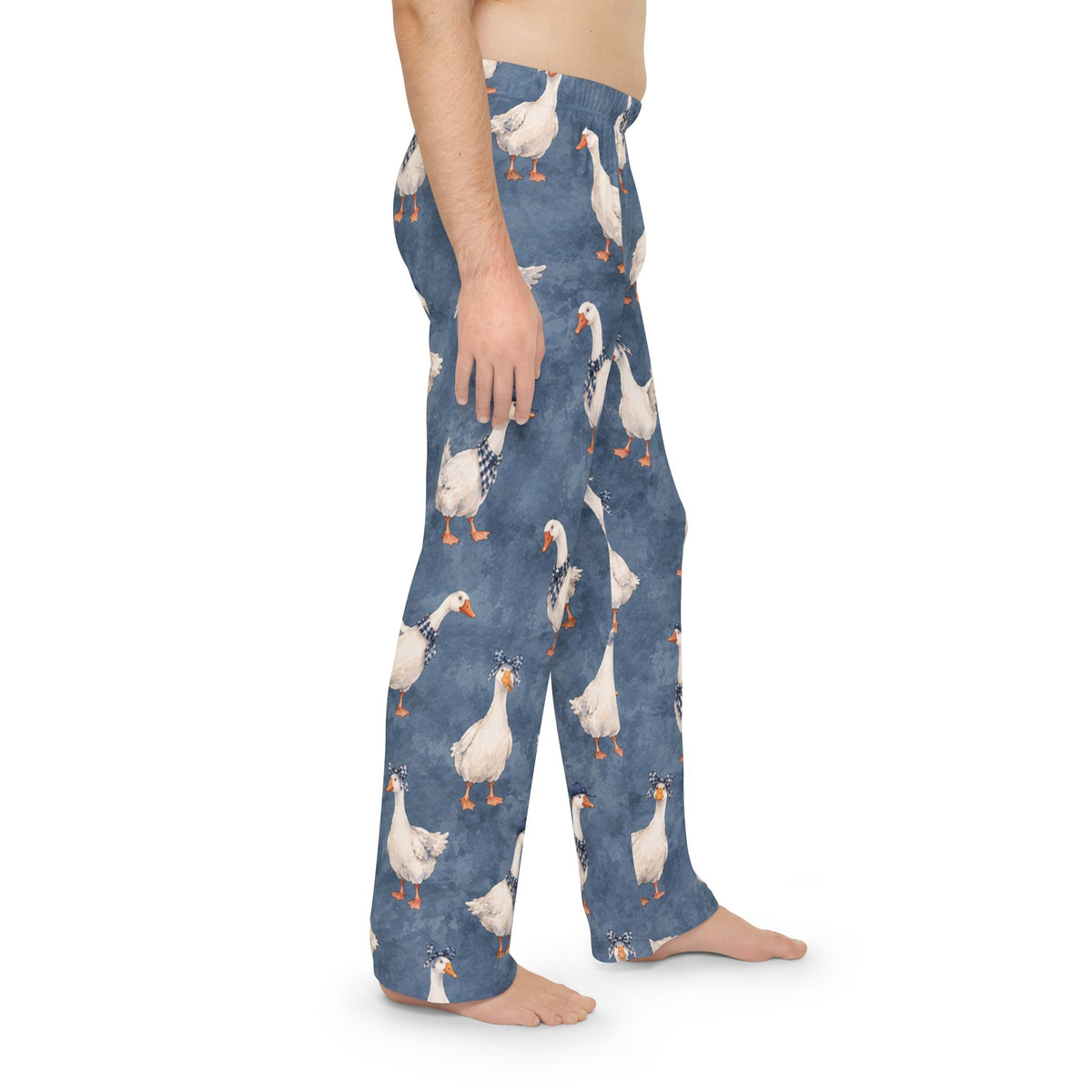 Goose Print Pajama Pants – Men’s Cozy All-Over-Print Lounge Pants