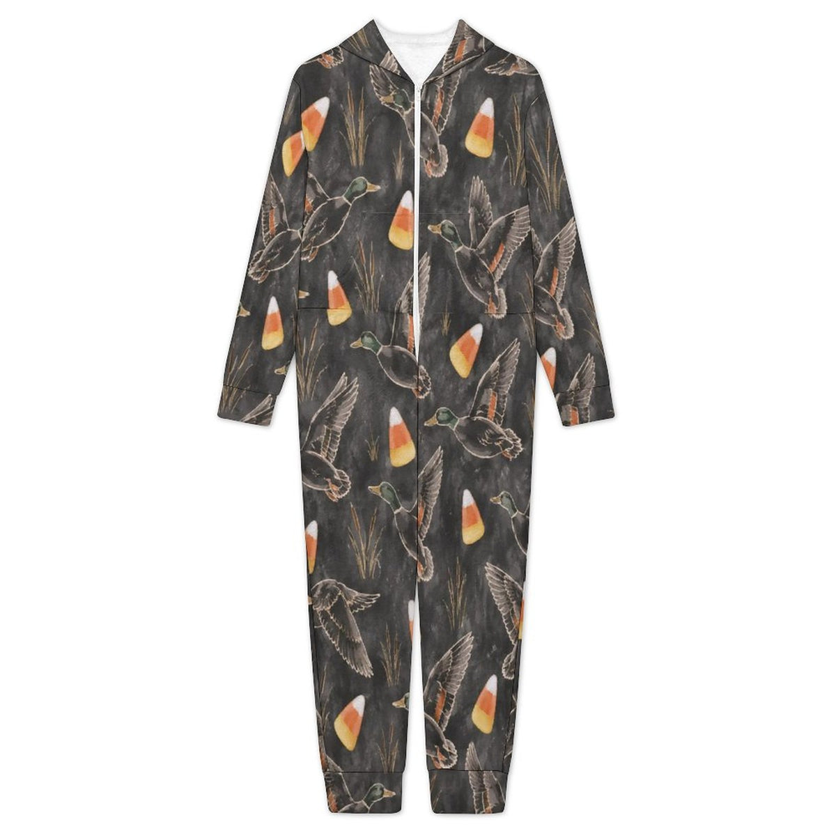 250gsm Flannel Footless Zip up Kid Jumpsuit Pajamas(All-Over Printing)
