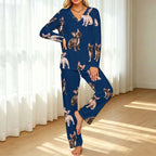 200gsm V-Neck Pajama Set(All-Over Printing)