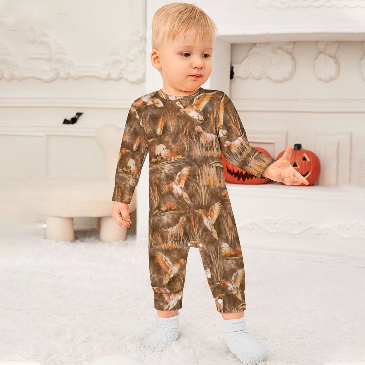 Cotton Long Sleeve Infant Bodysuit (All-Over Printing)