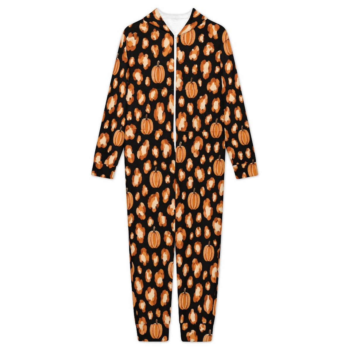 250gsm Flannel Footless Zip up Kid Jumpsuit Pajamas(All-Over Printing)