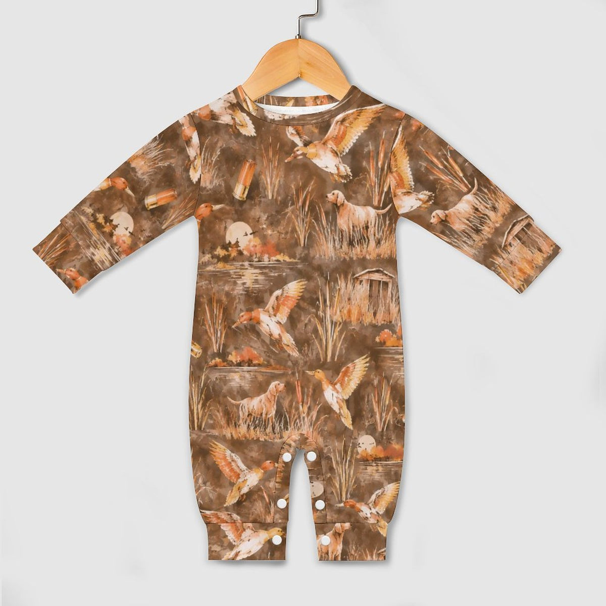 Cotton Long Sleeve Infant Bodysuit (All-Over Printing)