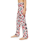 Kids Lounge Pants – Vintage Soccer Toile Print (Red & Black)