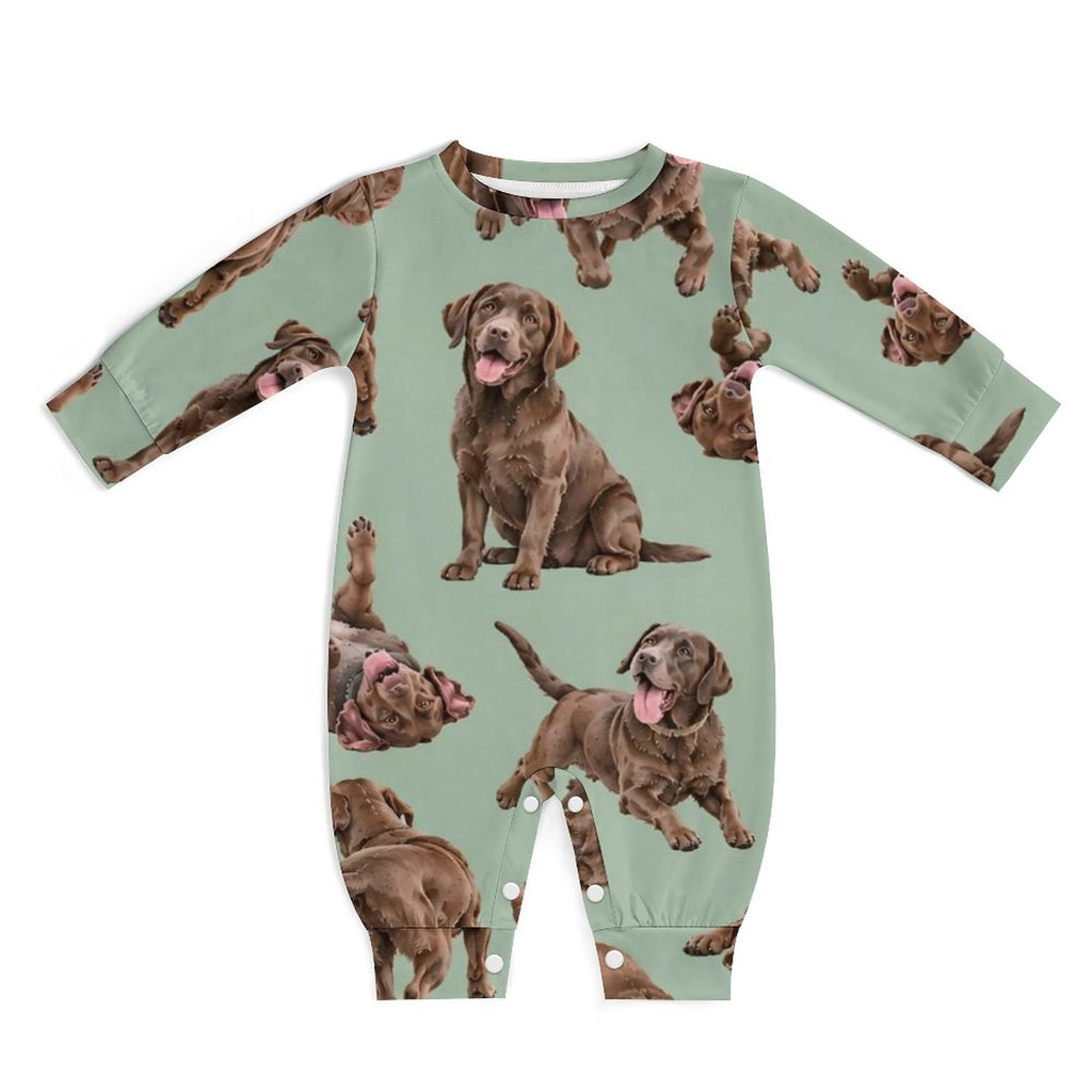 Dog Lover, Pet Owner, Cotton Long Sleeve Infant Bodysuit (All-Over Printing)