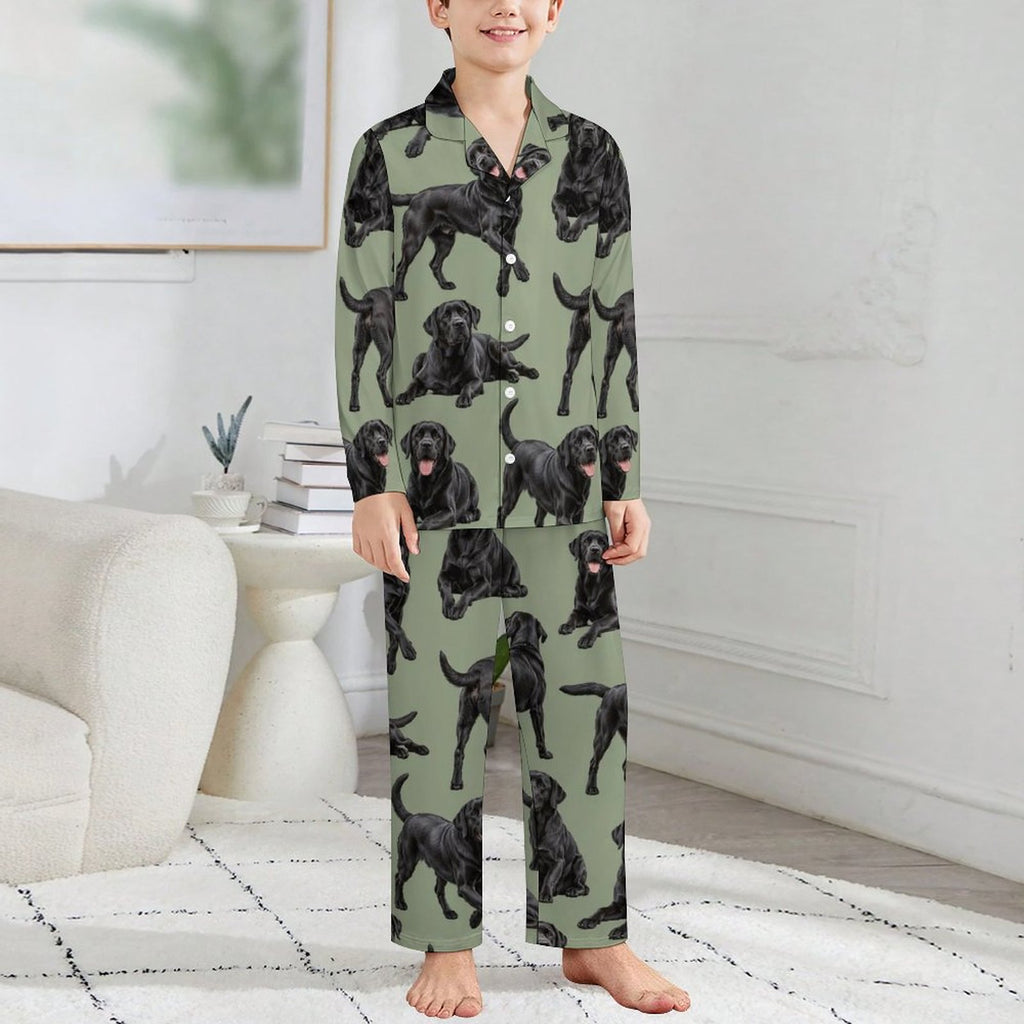 180gsm Long Sleeve Kid Pajama Set(All-Over Printing)