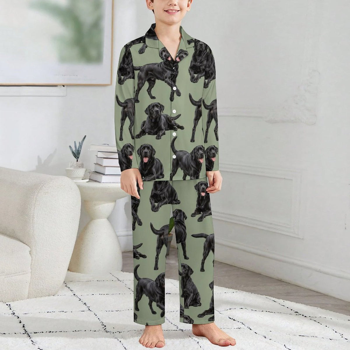 180gsm Long Sleeve Kid Pajama Set(All-Over Printing)