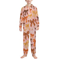 Fall Bows, 250gsm Flannel Footless Zip up Kid Jumpsuit Pajamas(All-Over Printing)