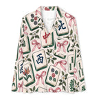 Mahjong tiles, Women's Cuban Collar Pajama Set