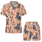 Women's Satin Cuban Collar Pajama Set(All-Over Printing)