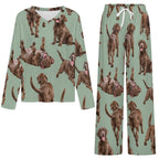 200gsm V-Neck Pajama Set(All-Over Printing)