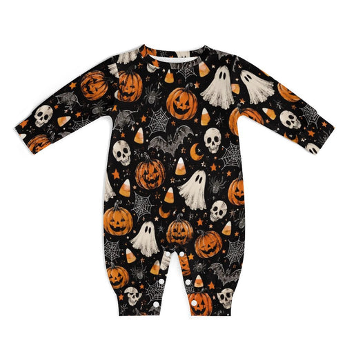 Classic Halloween, Cotton Long Sleeve Infant Bodysuit (All-Over Printing)