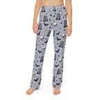 Kids Halloween Lounge Pants — Spooky Skulls & Bats All-Over Print