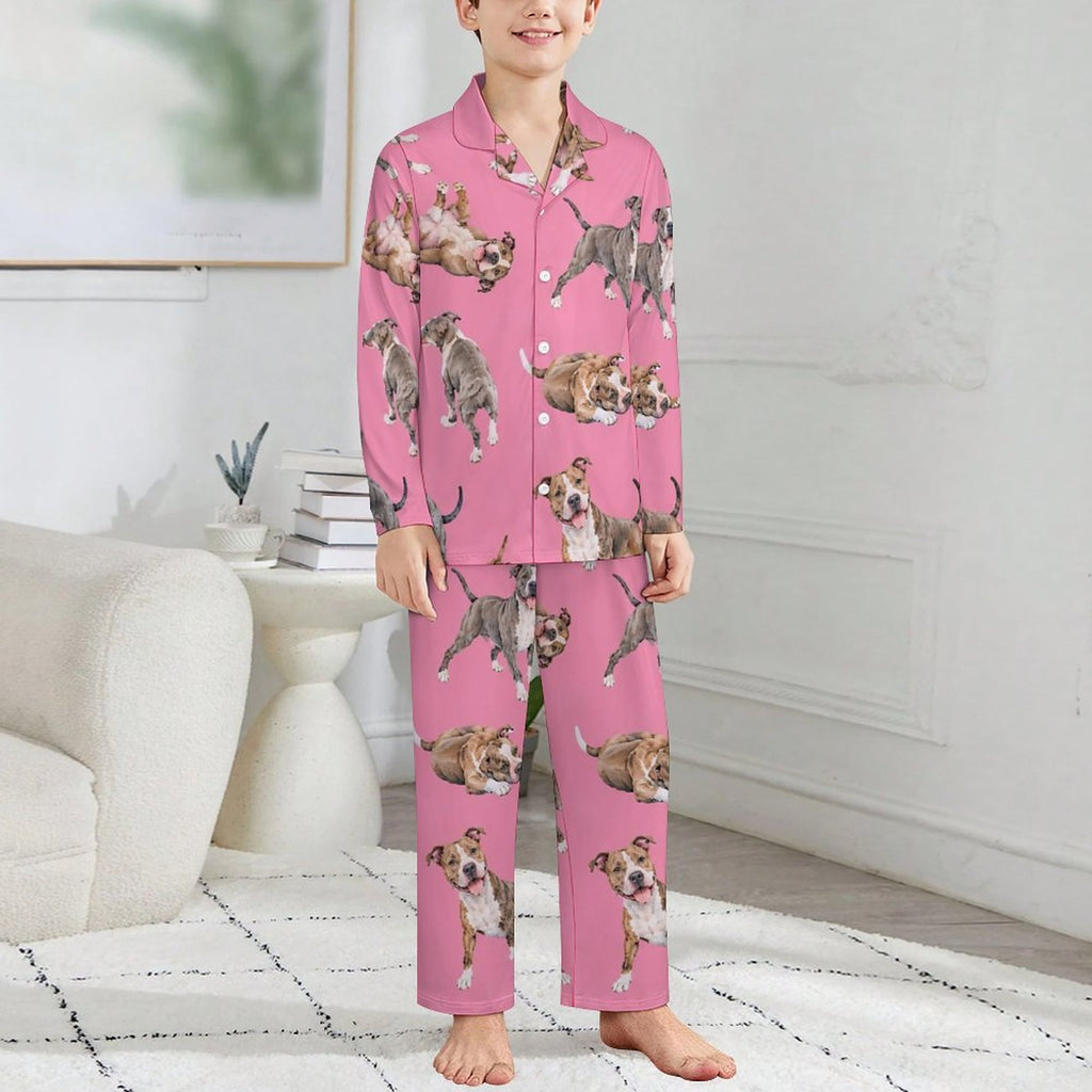 180gsm Long Sleeve Kid Pajama Set(All-Over Printing)