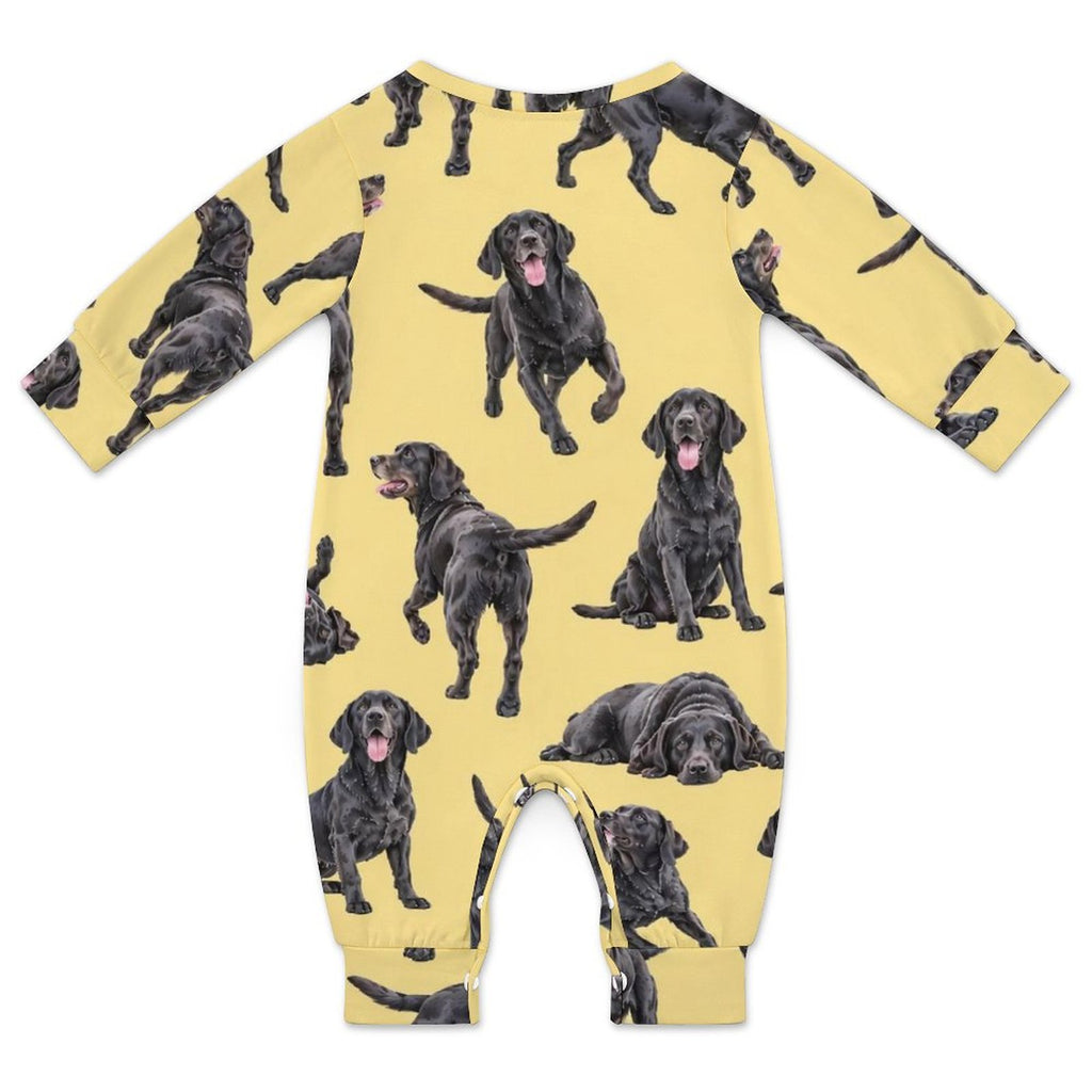 Dog Lover, Pet Owner, Cotton Long Sleeve Infant Bodysuit (All-Over Printing)
