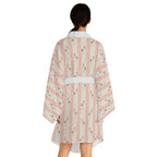 Baby girl stork Stripe Kimono Robe — Long Sleeve Lounge Robe