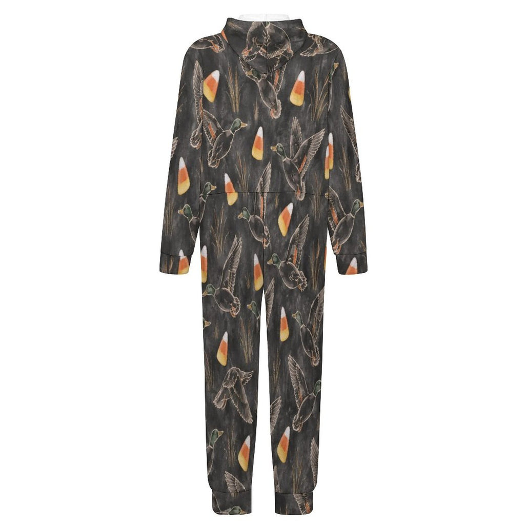250gsm Flannel Footless Zip up Kid Jumpsuit Pajamas(All-Over Printing)