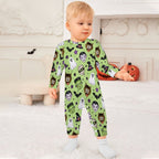 Monsters, Cotton Long Sleeve Infant Bodysuit (All-Over Printing)