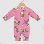 Dog Lover, Pet Owner, Cotton Long Sleeve Infant Bodysuit (All-Over Printing)