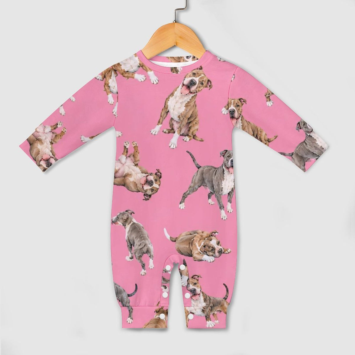 Dog Lover, Pet Owner, Cotton Long Sleeve Infant Bodysuit (All-Over Printing)