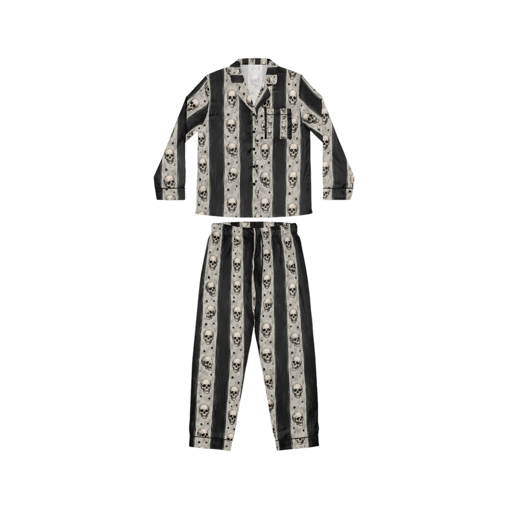 Women's Skull Satin Pajamas (AOP)