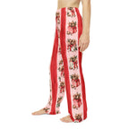 Vintage Holiday Floral Dahlia Tuber Pattern Pajama Pants | All-Over Print