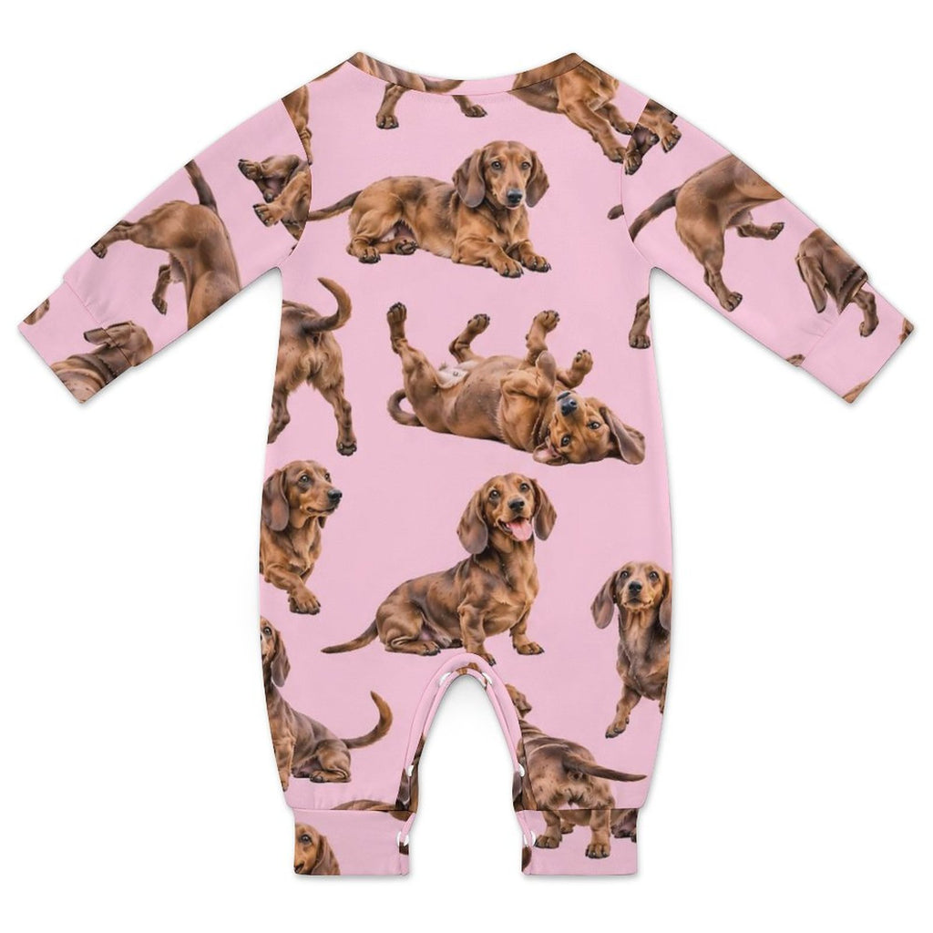 Dog Lover, Pet Owner, Cotton Long Sleeve Infant Bodysuit (All-Over Printing)