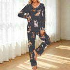 200gsm V-Neck Pajama Set(All-Over Printing)