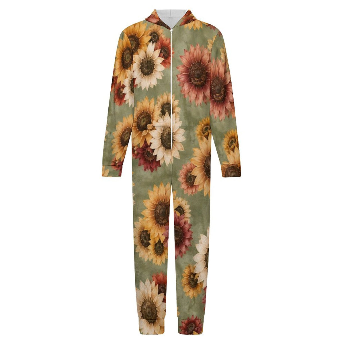 250gsm Flannel Footless Zip up Kid Jumpsuit Pajamas(All-Over Printing)