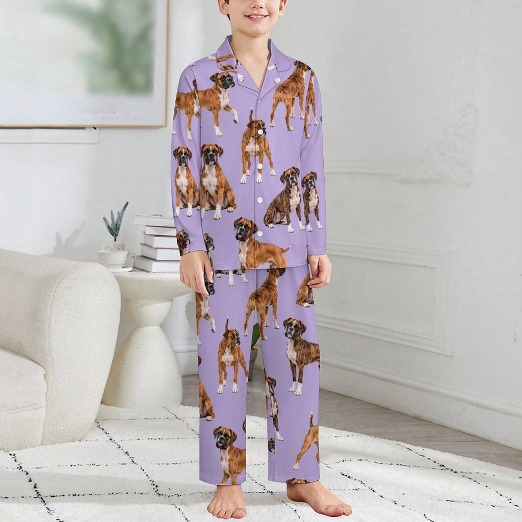 180gsm Long Sleeve Kid Pajama Set(All-Over Printing)