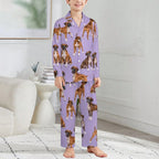 180gsm Long Sleeve Kid Pajama Set(All-Over Printing)