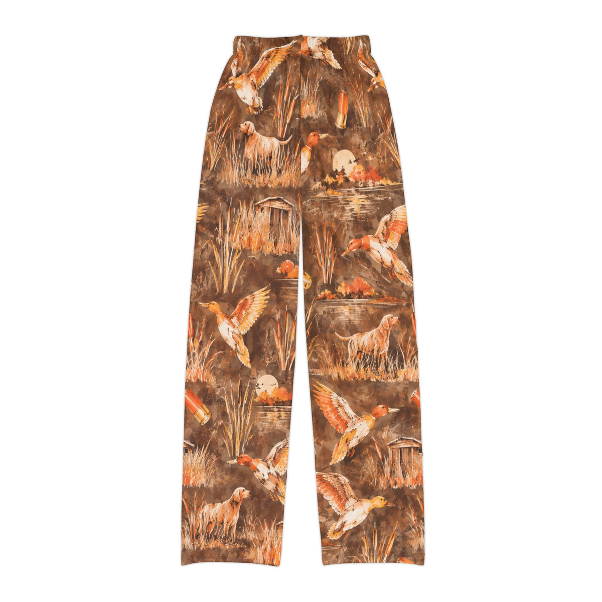 Kids Autumn Duck Lounge Pants — Halloween Pajama Bottoms