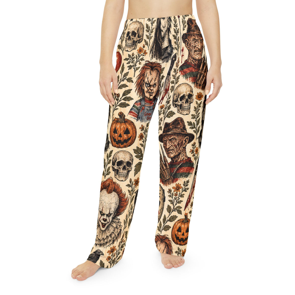 Horror Movie Icons pajama pants | Freddy, Michael, Pennywise AOP
