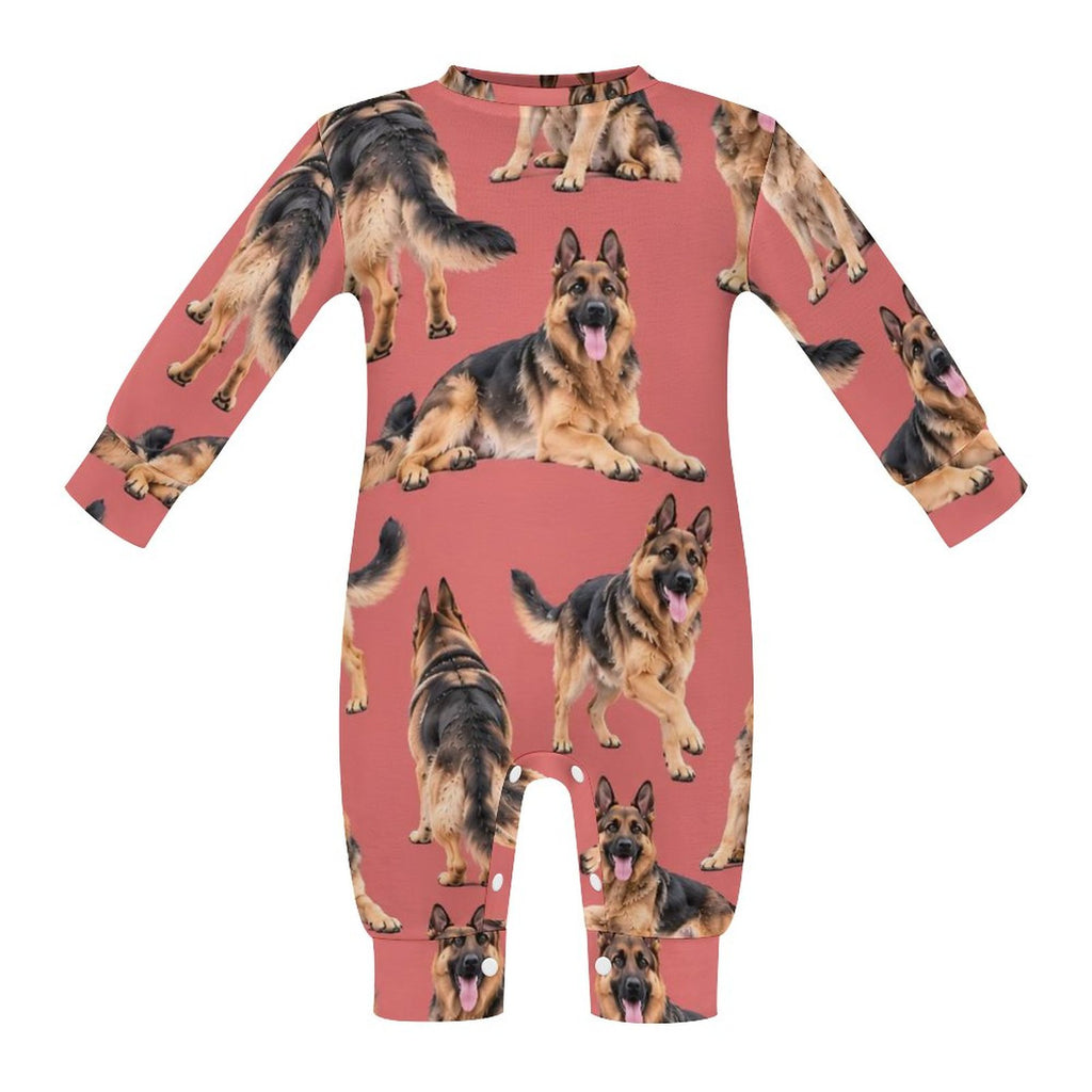 Dog Lover, Pet Owner, Cotton Long Sleeve Infant Bodysuit (All-Over Printing)