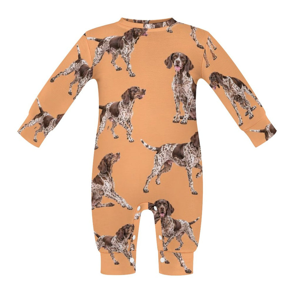 Dog Lover, Pet Owner, Cotton Long Sleeve Infant Bodysuit (All-Over Printing)