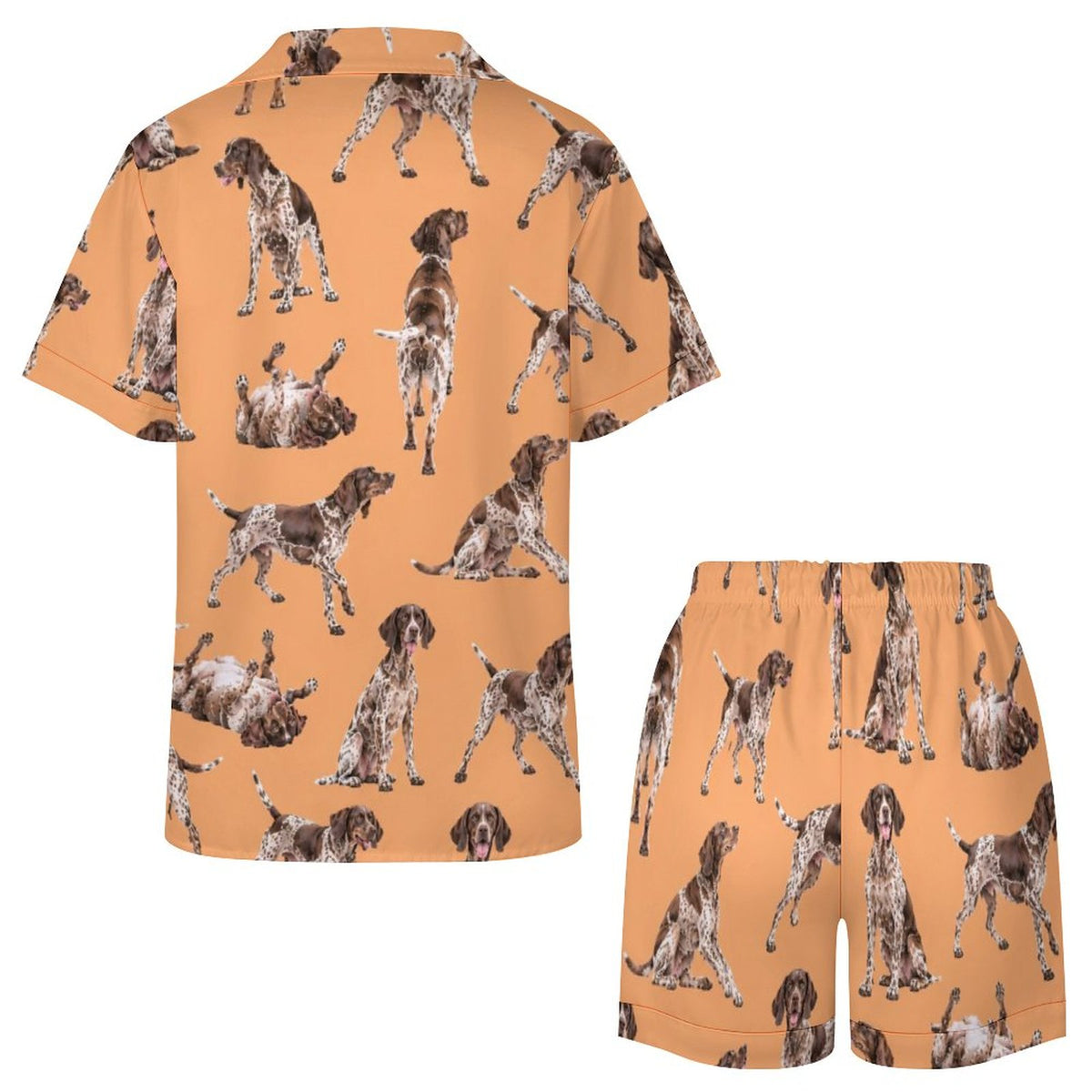 Women's Satin Cuban Collar Pajama Set(All-Over Printing)