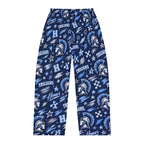 Trojans Helmet Pattern Pajama Pants | Blue Team Logo Lounge Pants