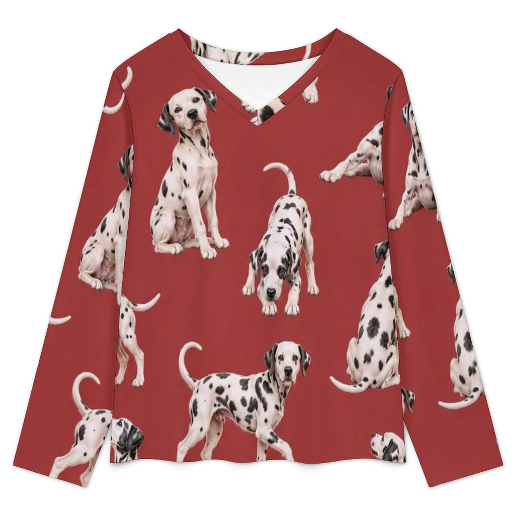 200gsm V-Neck Pajama Set(All-Over Printing)
